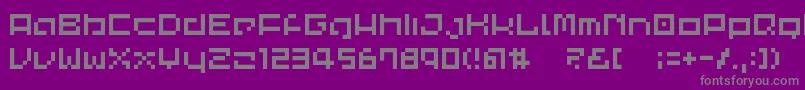 フォントCommonPixel – 紫の背景に灰色の文字
