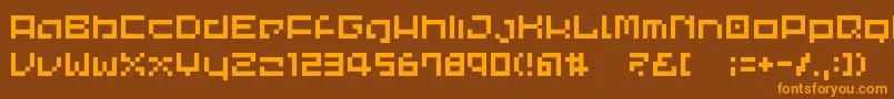 CommonPixel Font – Orange Fonts on Brown Background