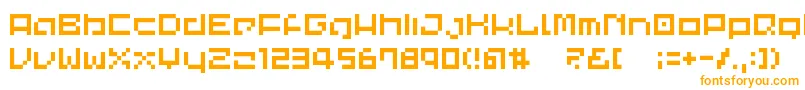 CommonPixel Font – Orange Fonts on White Background