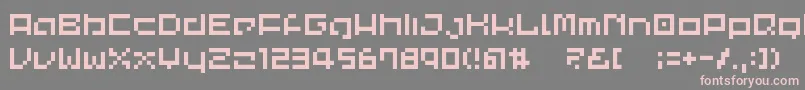 CommonPixel Font – Pink Fonts on Gray Background
