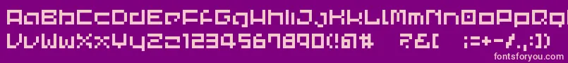 CommonPixel Font – Pink Fonts on Purple Background