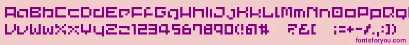 CommonPixel Font – Purple Fonts on Pink Background