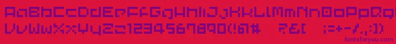 CommonPixel Font – Purple Fonts on Red Background