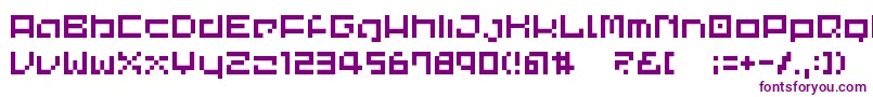 CommonPixel Font – Purple Fonts on White Background