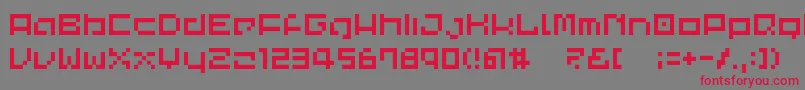 CommonPixel Font – Red Fonts on Gray Background