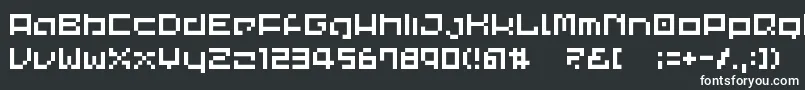 CommonPixel Font – White Fonts on Black Background