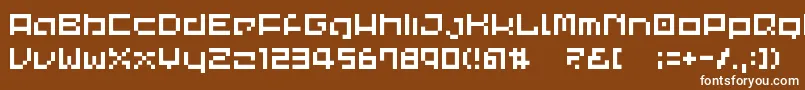CommonPixel Font – White Fonts on Brown Background
