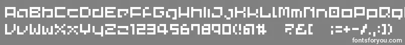フォントCommonPixel – 灰色の背景に白い文字