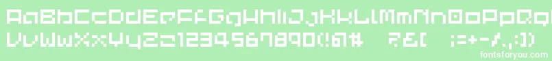 CommonPixel Font – White Fonts on Green Background