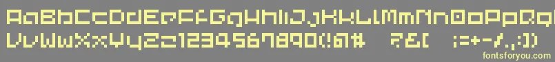 CommonPixel Font – Yellow Fonts on Gray Background