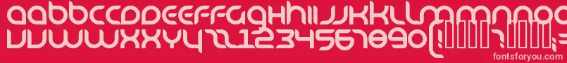 KbDanube Font – Pink Fonts on Red Background