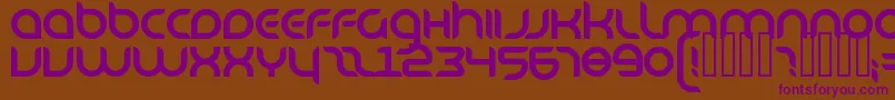 KbDanube Font – Purple Fonts on Brown Background