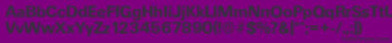 フォントUltimateserialBold – 紫の背景に黒い文字