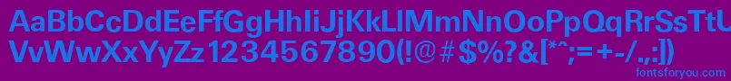 UltimateserialBold Font – Blue Fonts on Purple Background