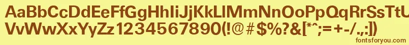 UltimateserialBold Font – Brown Fonts on Yellow Background