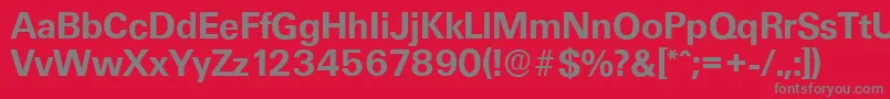 UltimateserialBold Font – Gray Fonts on Red Background