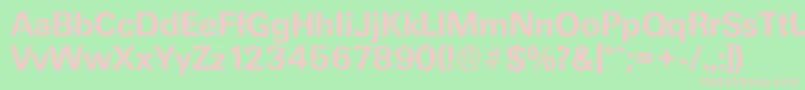 UltimateserialBold Font – Pink Fonts on Green Background