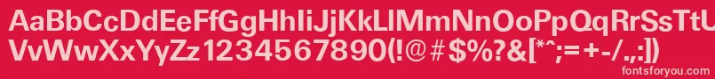 UltimateserialBold Font – Pink Fonts on Red Background