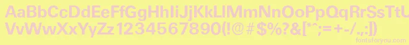 UltimateserialBold Font – Pink Fonts on Yellow Background