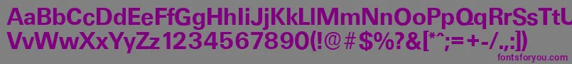 フォントUltimateserialBold – 紫色のフォント、灰色の背景