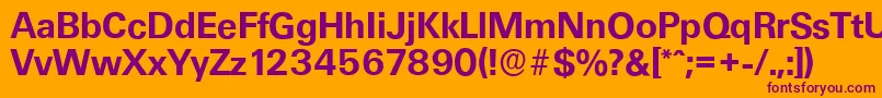 UltimateserialBold-fontti – violetit fontit oranssilla taustalla
