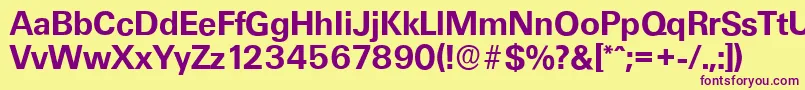 UltimateserialBold Font – Purple Fonts on Yellow Background