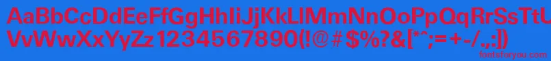 UltimateserialBold Font – Red Fonts on Blue Background