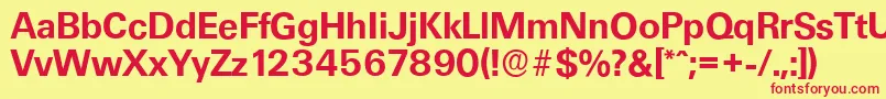 UltimateserialBold Font – Red Fonts on Yellow Background