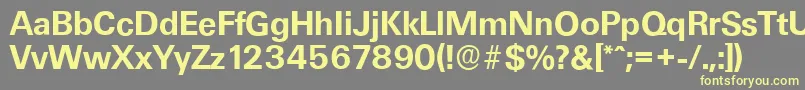 UltimateserialBold Font – Yellow Fonts on Gray Background