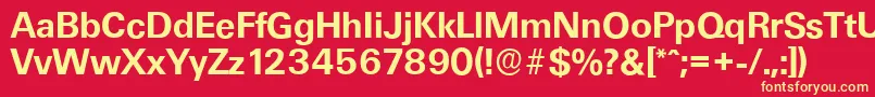 UltimateserialBold Font – Yellow Fonts on Red Background