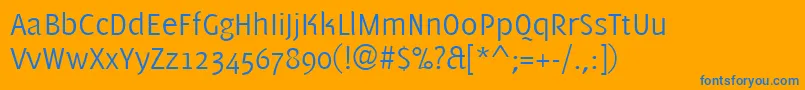 fuente PfmuseLight – Fuentes Azules Sobre Fondo Naranja