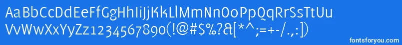 フォントPfmuseLight – 青い背景に白い文字