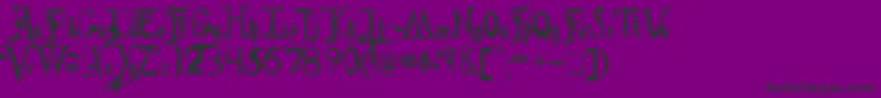 FiddumsFamily Font – Black Fonts on Purple Background