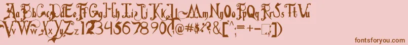 FiddumsFamily Font – Brown Fonts on Pink Background