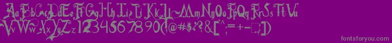 FiddumsFamily Font – Gray Fonts on Purple Background
