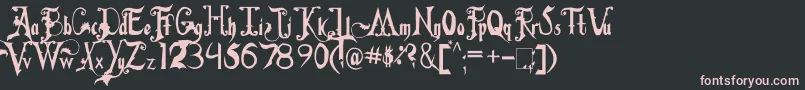 FiddumsFamily Font – Pink Fonts on Black Background