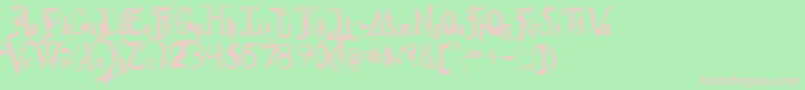 FiddumsFamily Font – Pink Fonts on Green Background