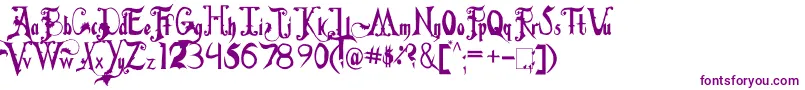 FiddumsFamily Font – Purple Fonts on White Background