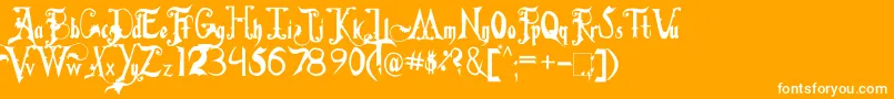 FiddumsFamily Font – White Fonts on Orange Background