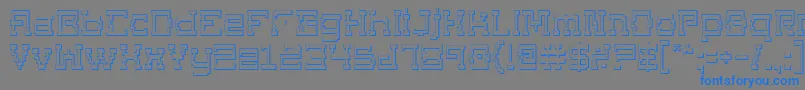 Supgo3D2-Schriftart – Blaue Schriften auf grauem Hintergrund