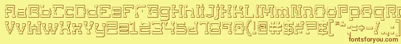 Supgo3D2 Font – Brown Fonts on Yellow Background