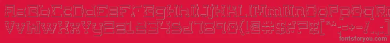Supgo3D2 Font – Gray Fonts on Red Background