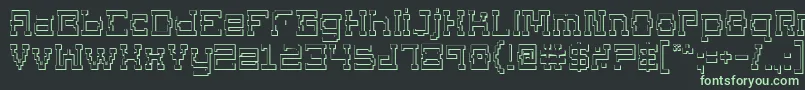 Шрифт Supgo3D2 – зелёные шрифты на чёрном фоне