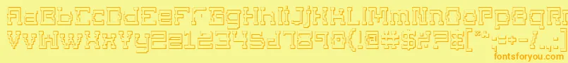 Supgo3D2 Font – Orange Fonts on Yellow Background