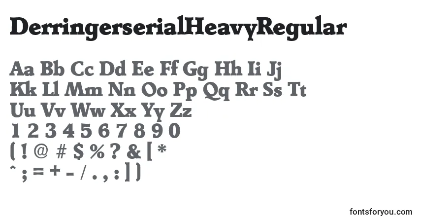 Шрифт DerringerserialHeavyRegular – алфавит, цифры, специальные символы
