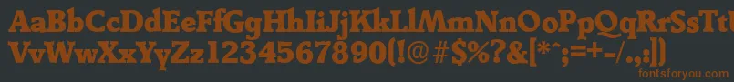 Шрифт DerringerserialHeavyRegular – коричневые шрифты на чёрном фоне