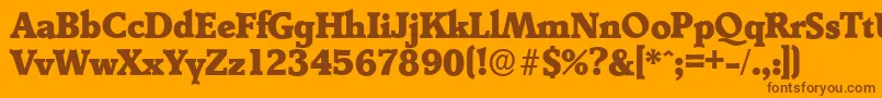 DerringerserialHeavyRegular Font – Brown Fonts on Orange Background