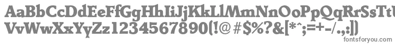 フォントDerringerserialHeavyRegular – 白い背景に灰色の文字
