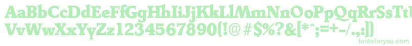 Шрифт DerringerserialHeavyRegular – зелёные шрифты на белом фоне