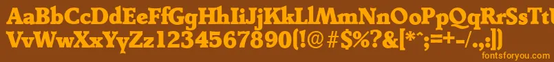 DerringerserialHeavyRegular Font – Orange Fonts on Brown Background